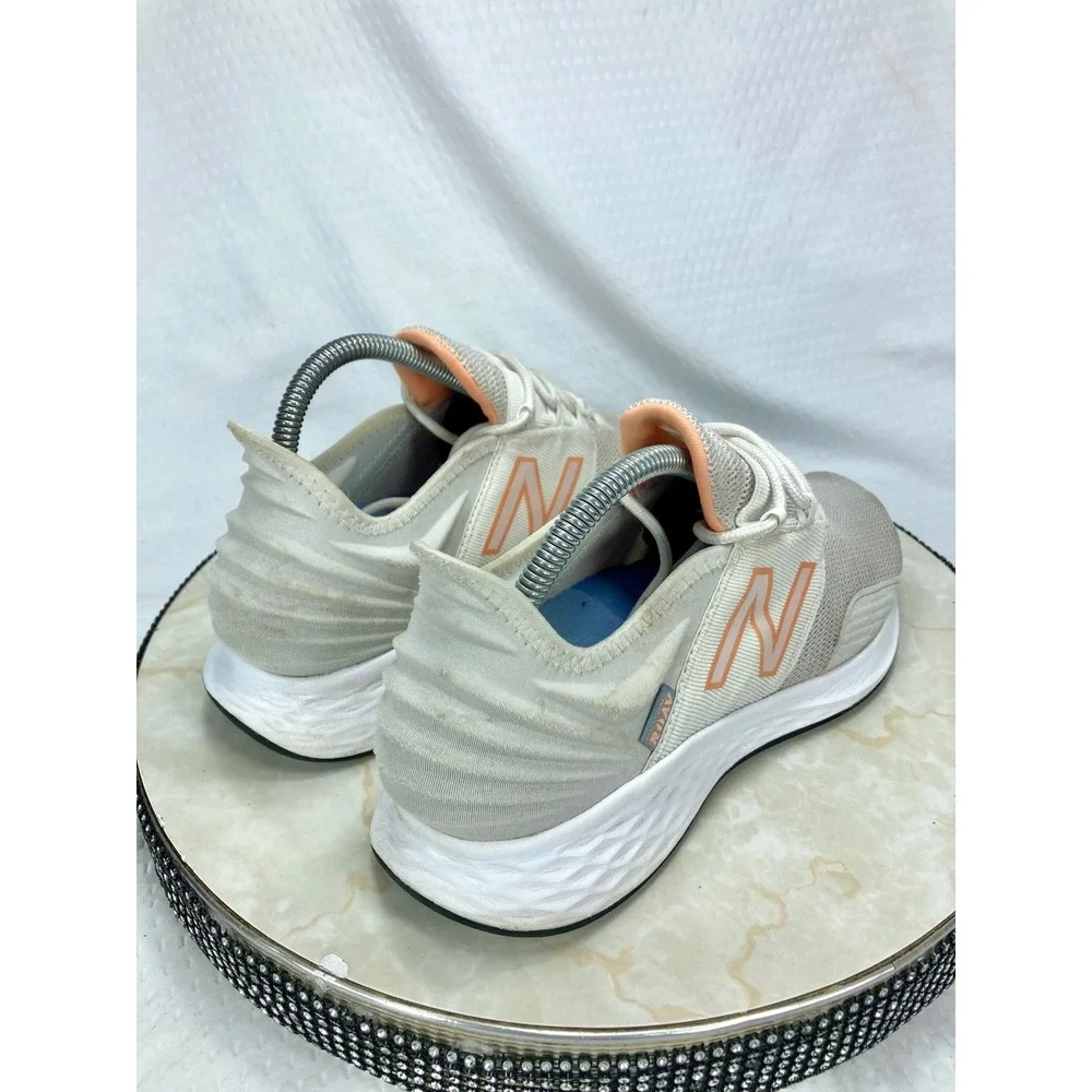 New Balance Fresh Foam Roav Running Shoes Women 9.5 Cream Peach Sporty Sneakers